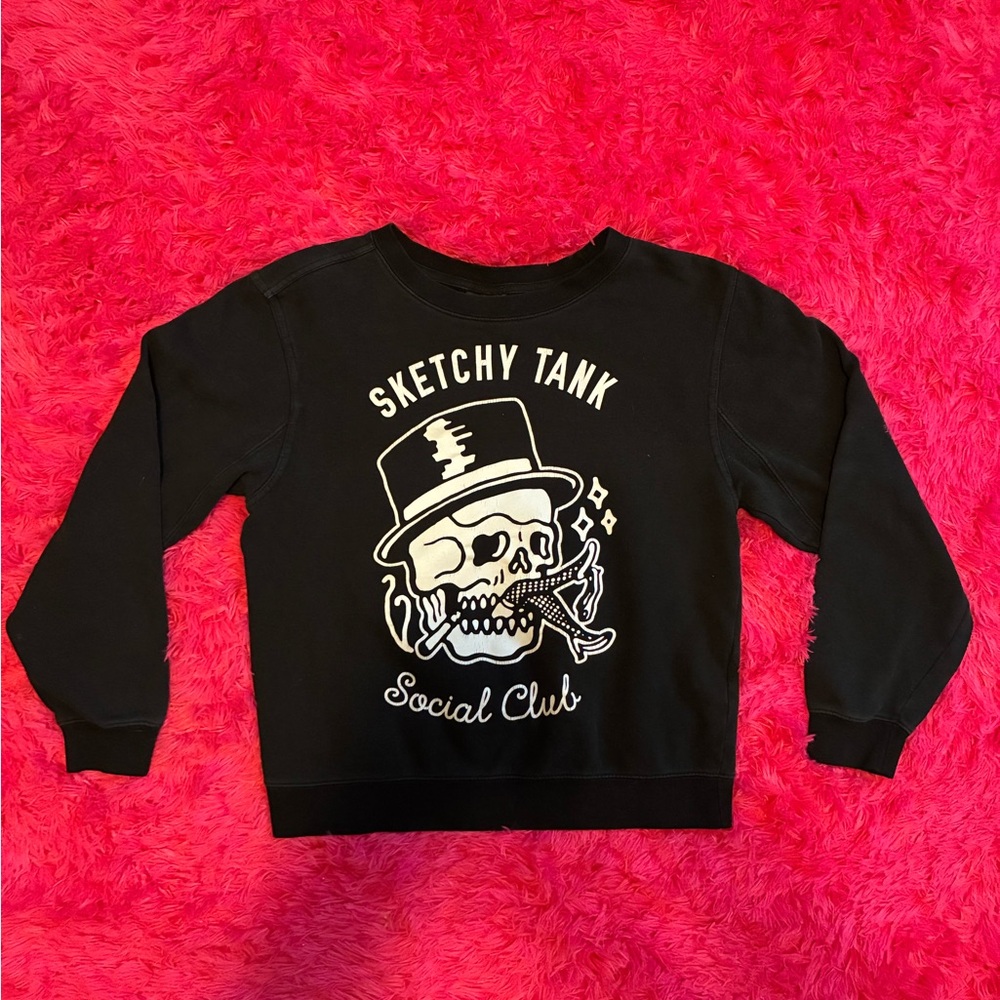Sketchy Tank Black Women's Sweater